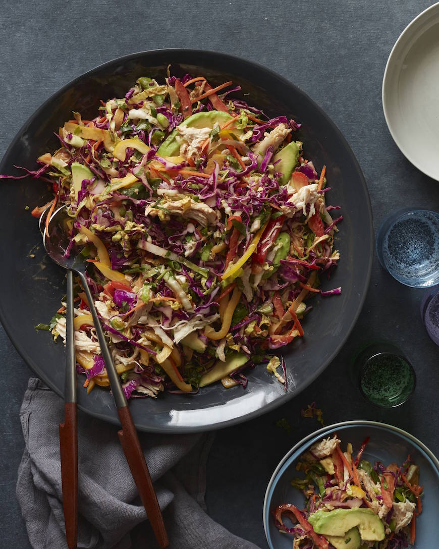 Rainbow Asian Chicken Slaw from www.whatsgabycooking.com (@whatsgabycookin)