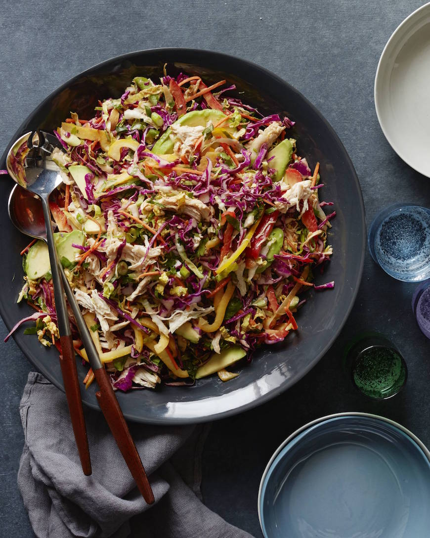 Rainbow Asian Chicken Slaw from www.whatsgabycooking.com (@whatsgabycookin)