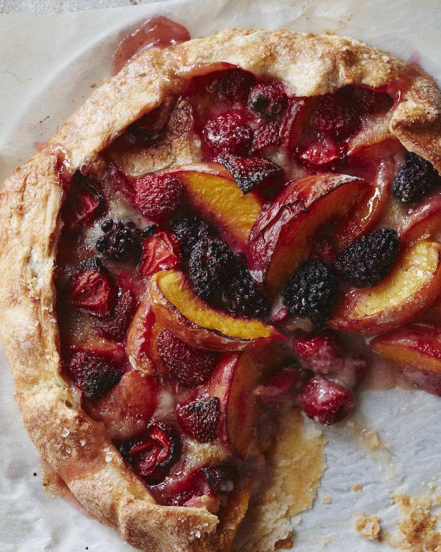 Mixed Berry Peach Galette from www.whatsgabycooking.com (@whatsgabycookin)