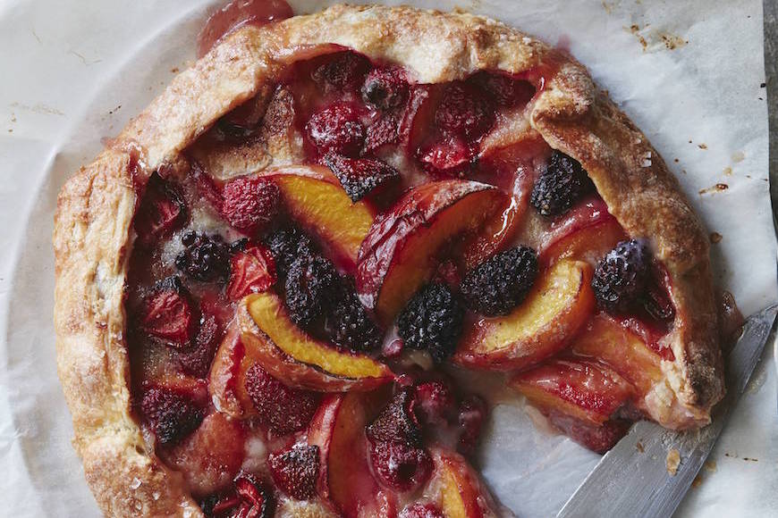 Mixed Berry Peach Galette from www.whatsgabycooking.com (@whatsgabycookin)