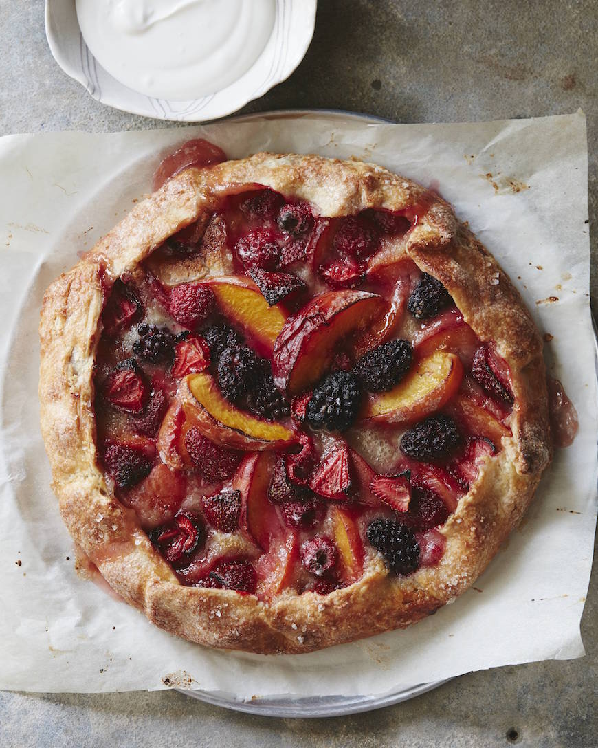 Mixed Berry Peach Galette from www.whatsgabycooking.com (@whatsgabycookin)