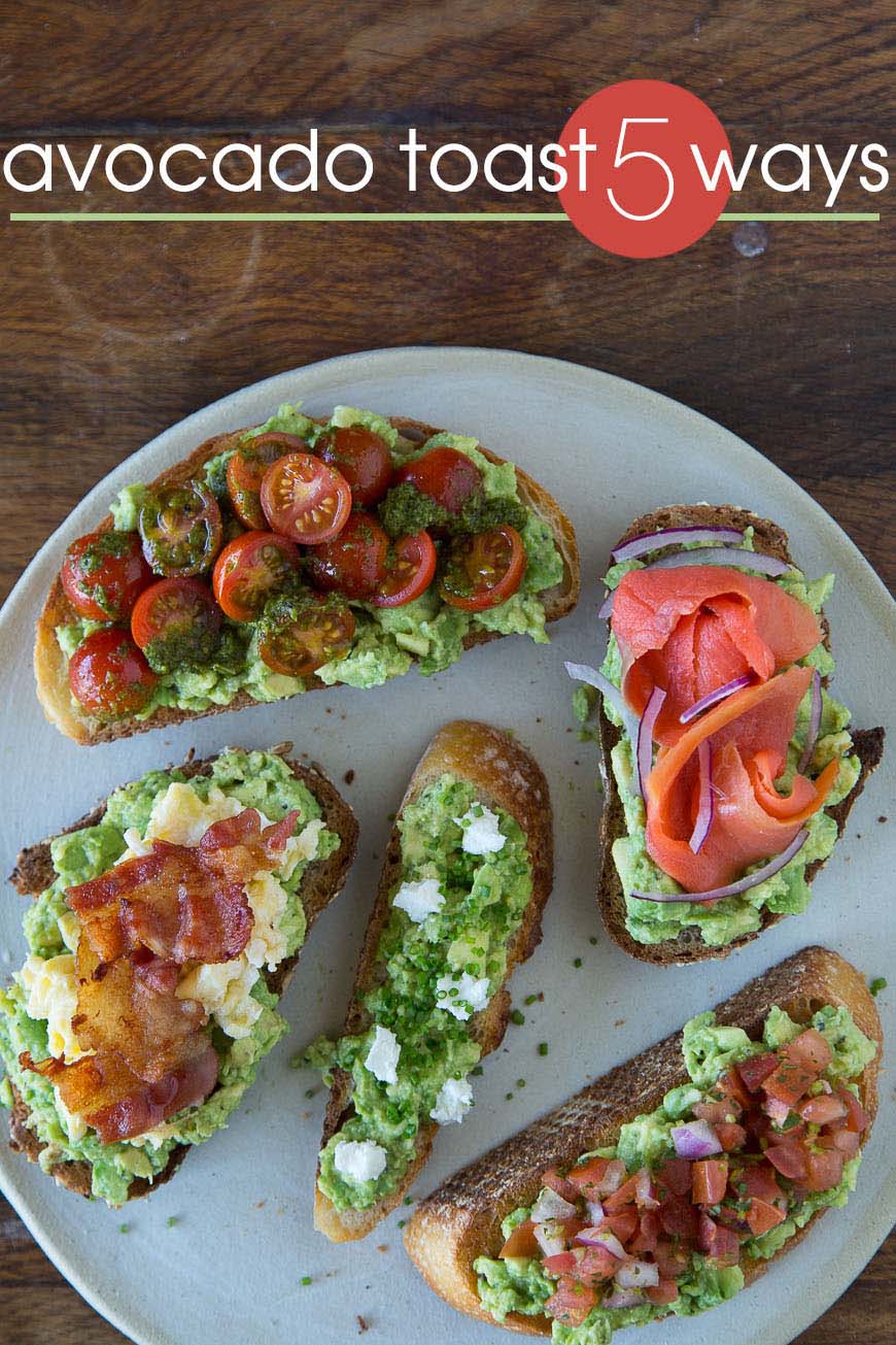 Avocado Toast 5 Ways from www.whatsgabycooking.com (@whatsgabycookin)